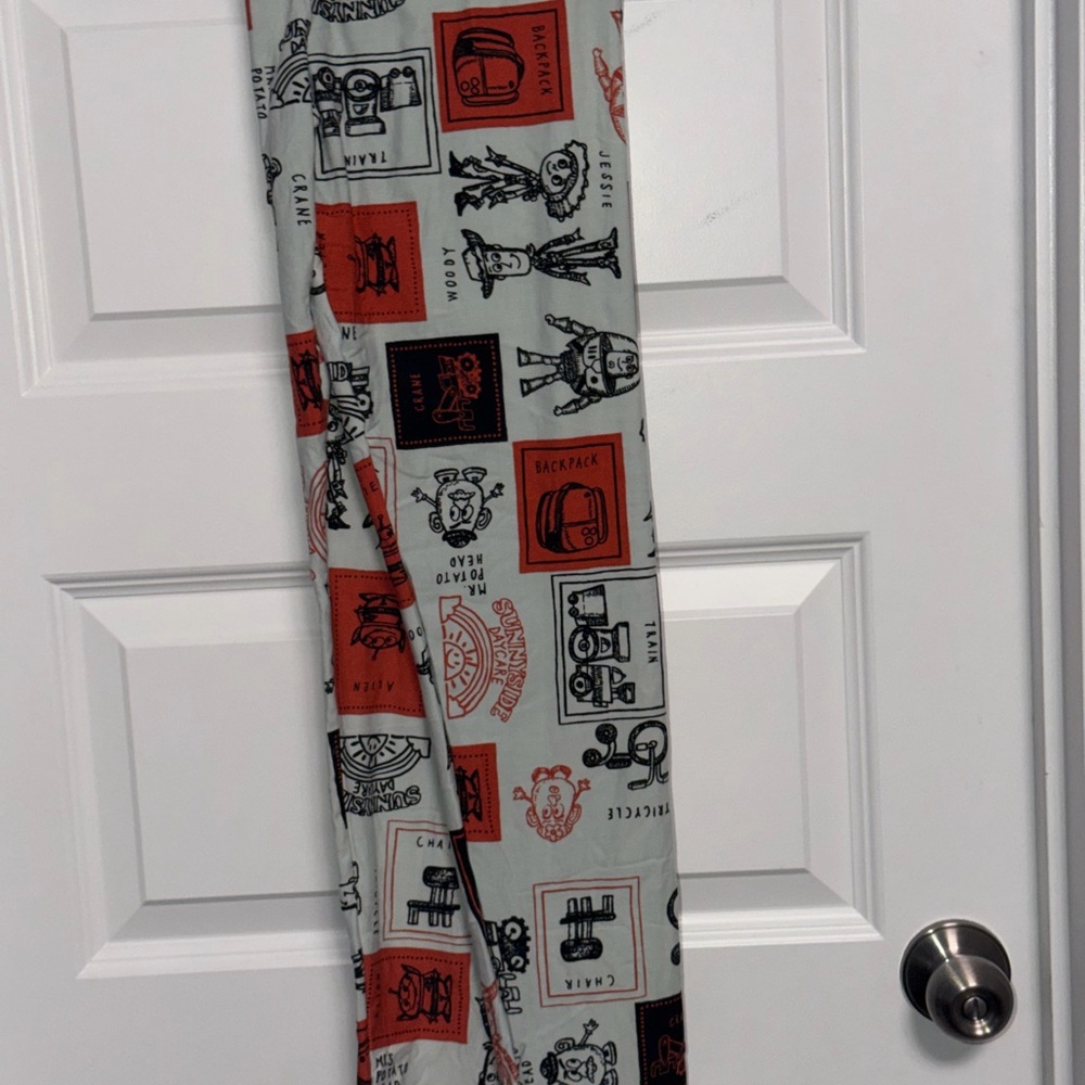 LuLaRoe Graphic Print Leggings - Black, Red, Gray